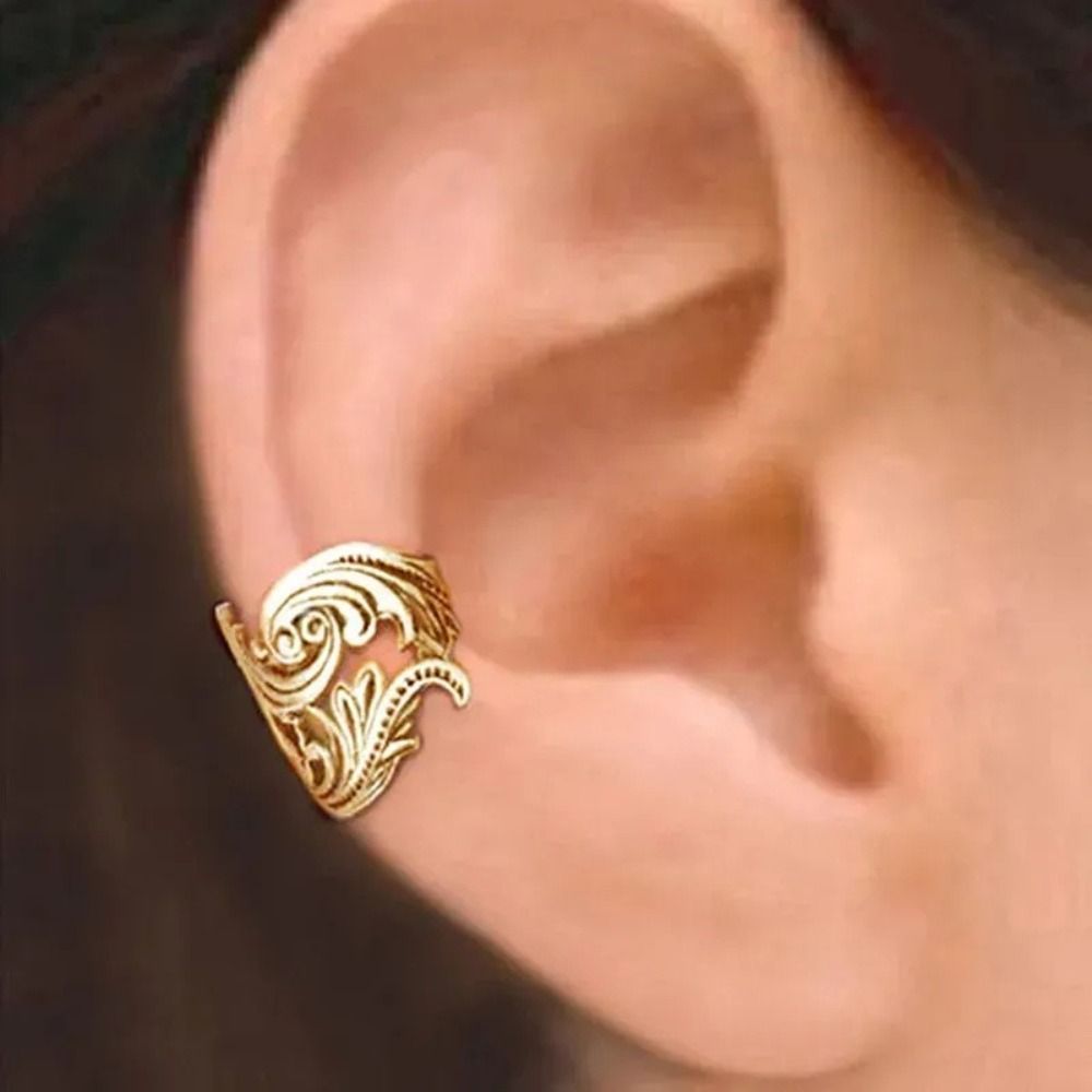 Ethnic Wear In Fashion - Ethnic Pattern Copper Material Clip Earrings