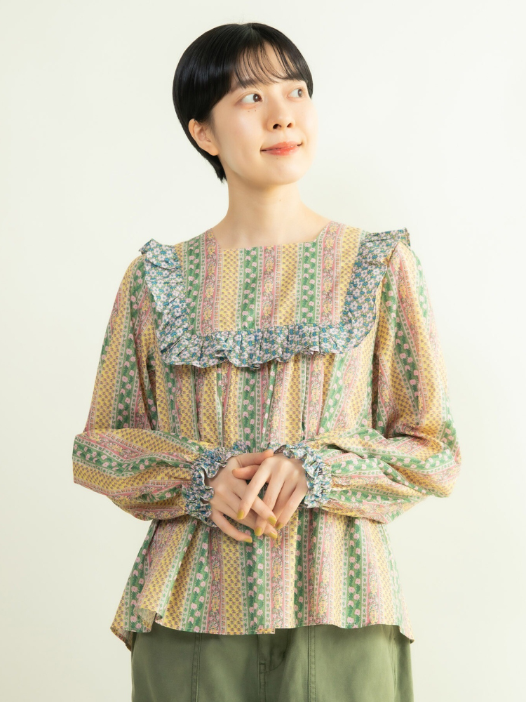 Sweet Floral Print Shirt with  - огляд і ціна Ethnic Fashion Brand