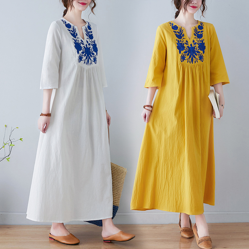 New Ethnic Style Loose Deep V- - огляд і ціна New Ethnic Fashion
