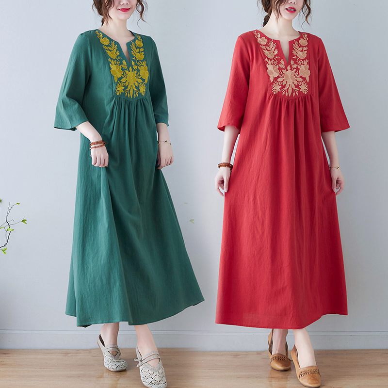 New Ethnic Style Loose Deep V- - огляд і ціна New Ethnic Fashion