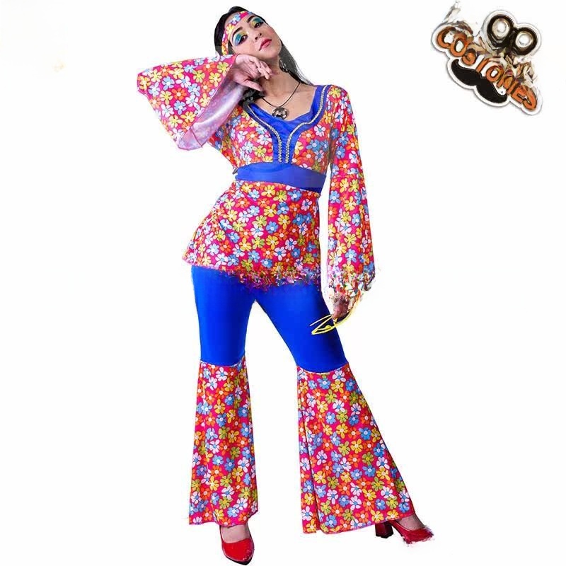 Women's Big Flower Hippie Suit - огляд і ціна Ethnic Fashion Clothing