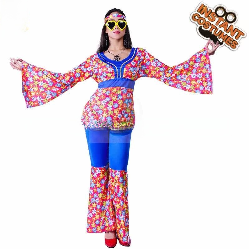 Women's Big Flower Hippie Suit - огляд і ціна Ethnic Fashion Clothing